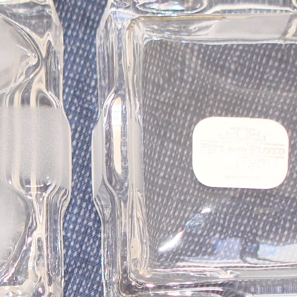 NEW Fitz & Floyd Frosted Bow Box Glass Crystal Trinket Dish - Picture 12 of 16